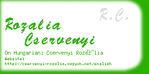 rozalia cservenyi business card